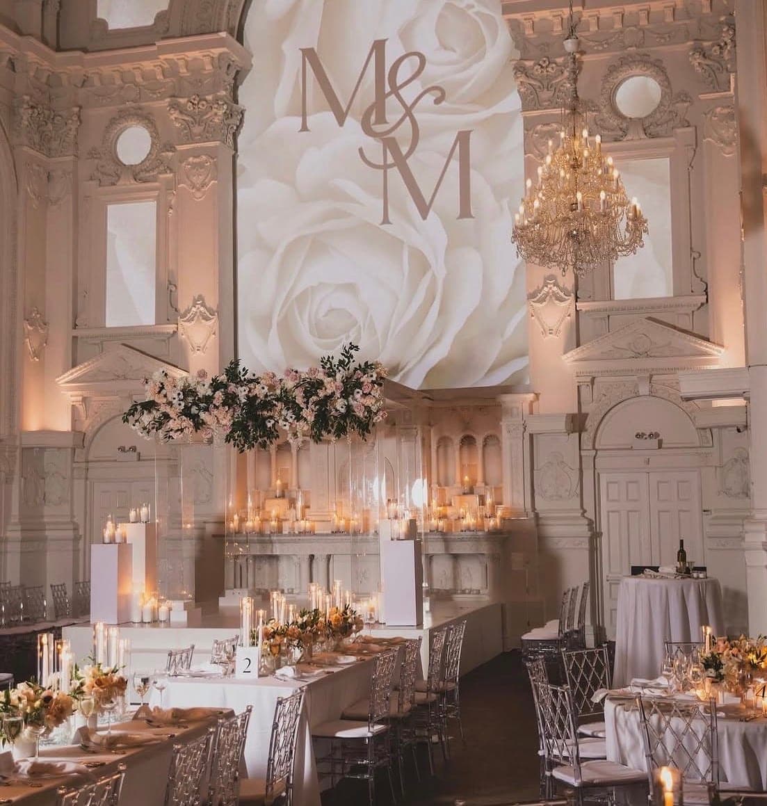 aura design instagram post - ballroom florals