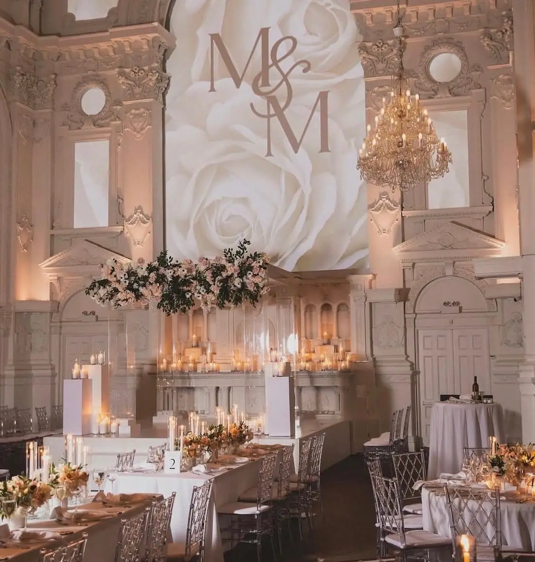 aura design instagram post - ballroom florals