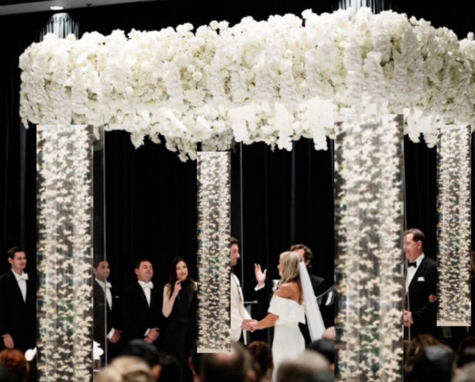 aura design instagram post - chuppah installation