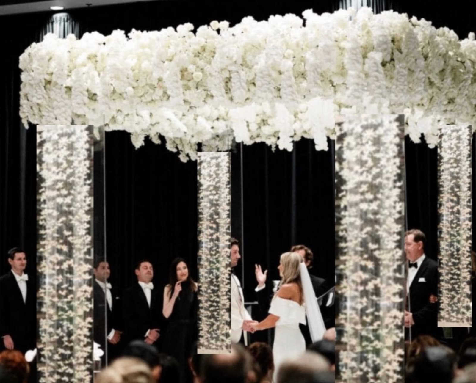 aura design instagram post - chuppah installation