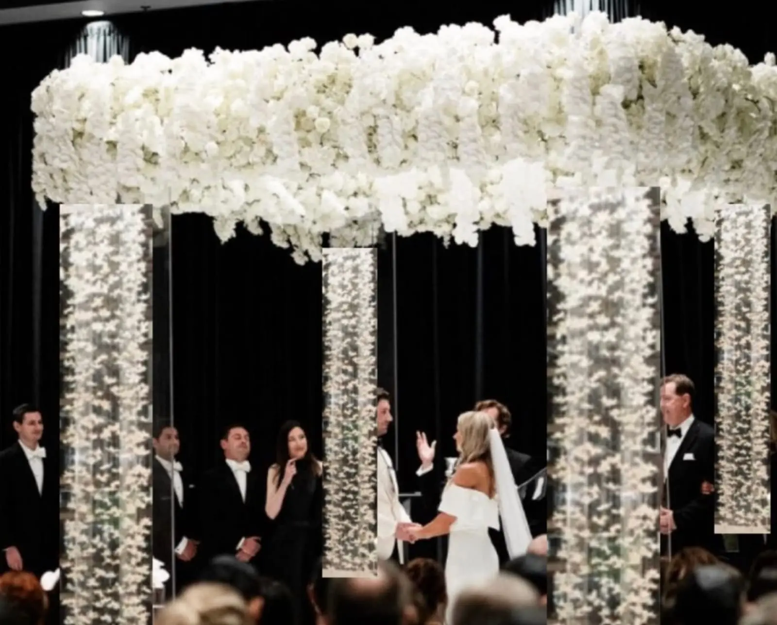 aura design instagram post - chuppah installation