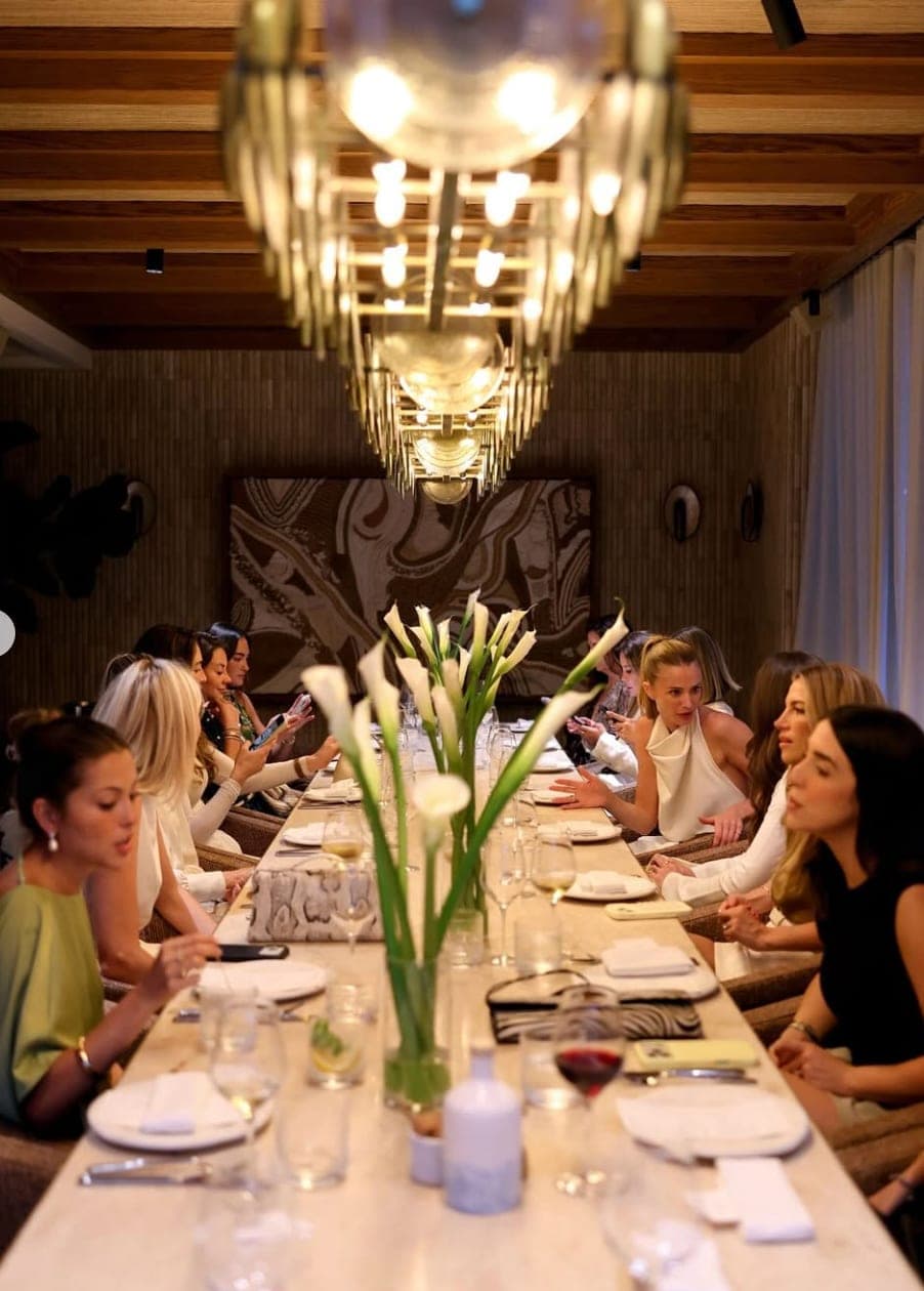 Ring Concierge x Aureum launch dinner Miami with calla lily florals by Aura Design Flowers